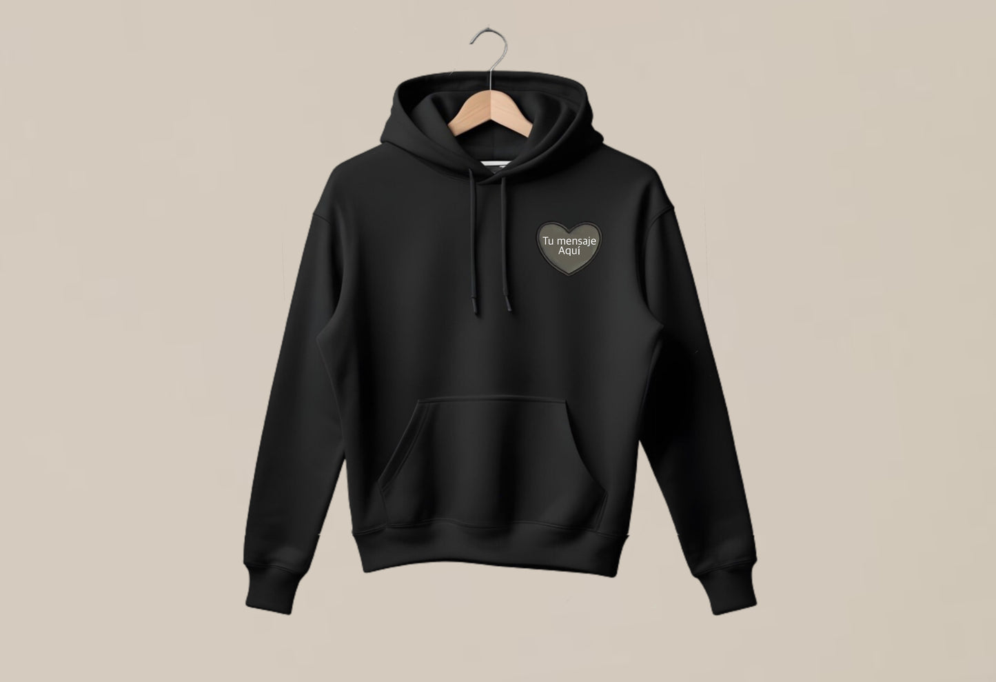 Sudadera con bordado de mensaje personalizado