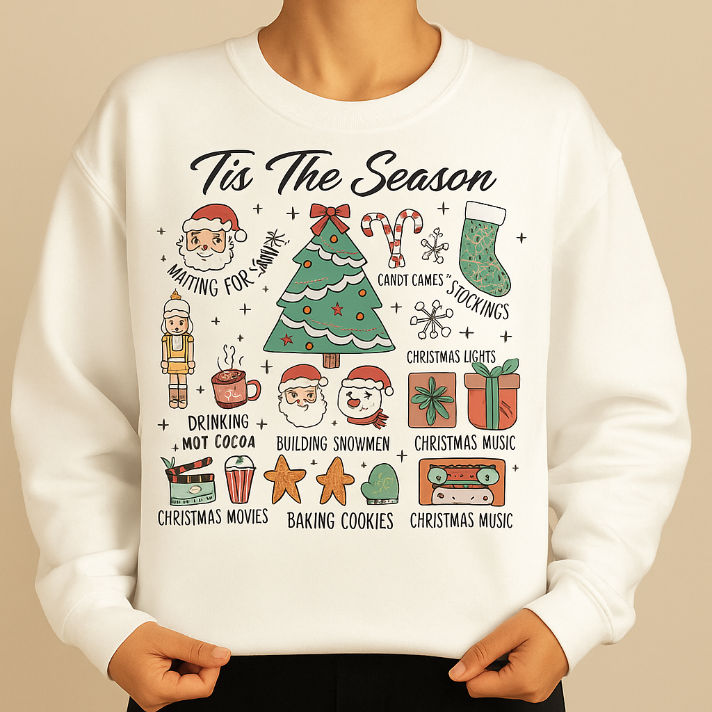 Sudadera "Tis the Season" impresión DTG