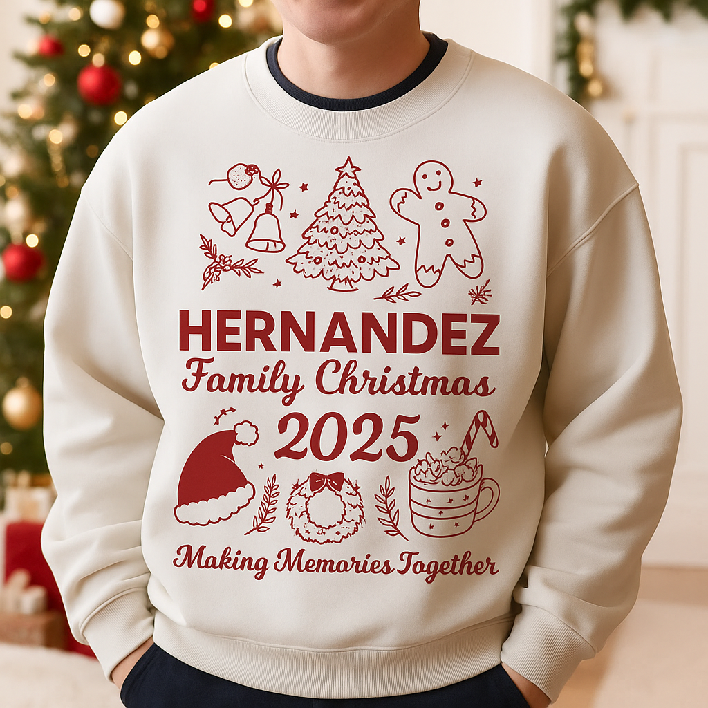 Sudadera Navideña Personalizable impresión DTG