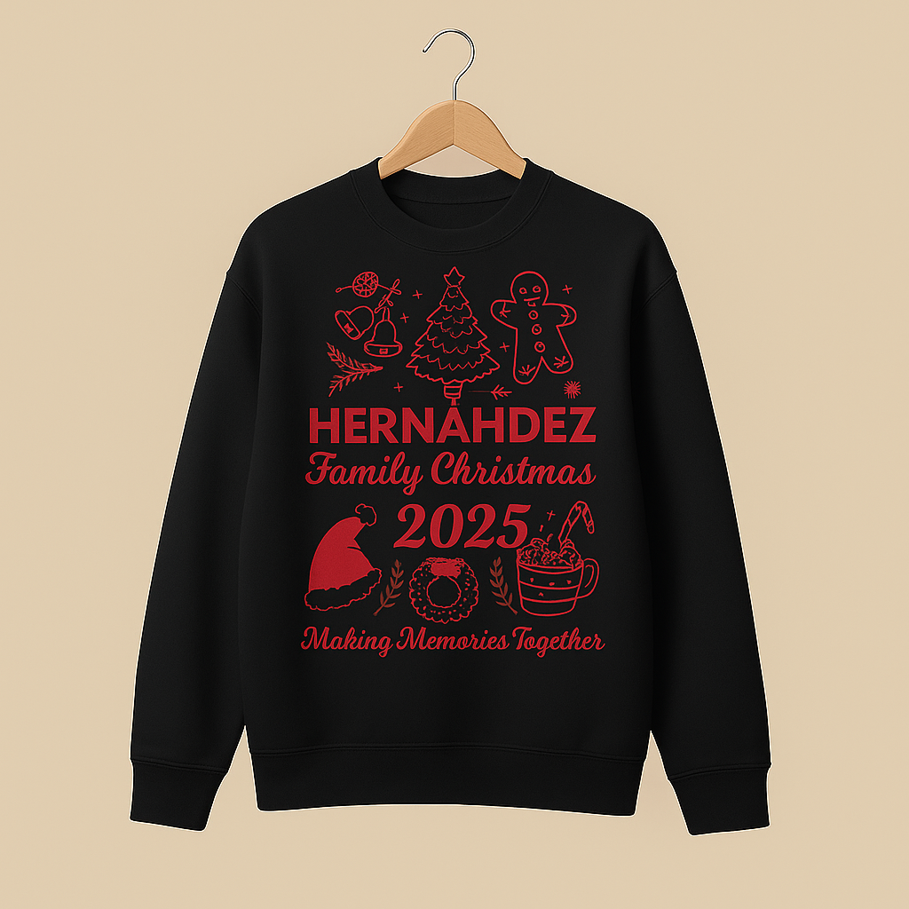 Sudadera Navideña Personalizable impresión DTG