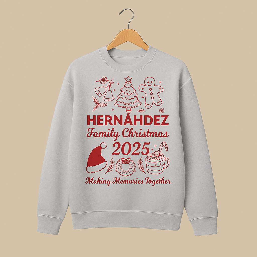 Sudadera Navideña Personalizable impresión DTG