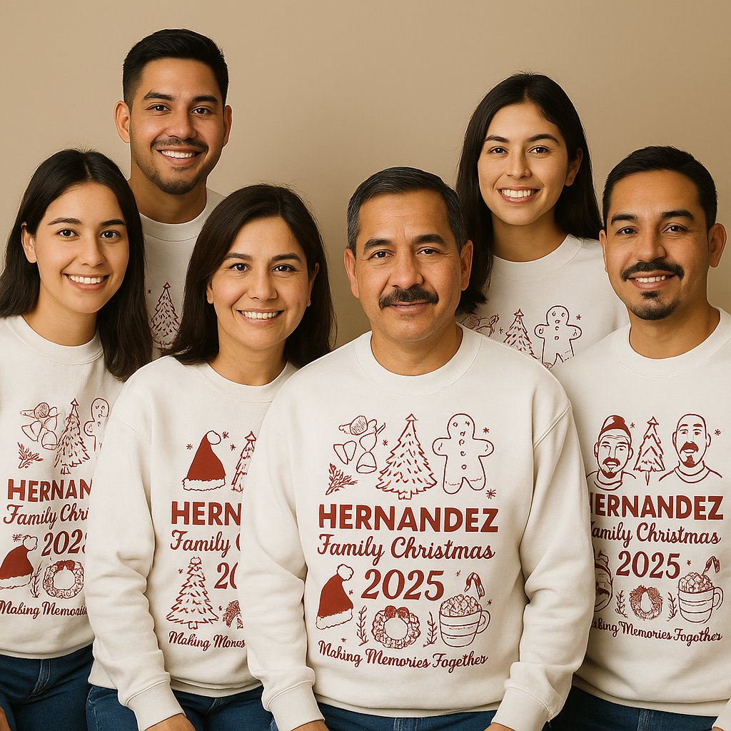 Sudadera Navideña Personalizable impresión DTG