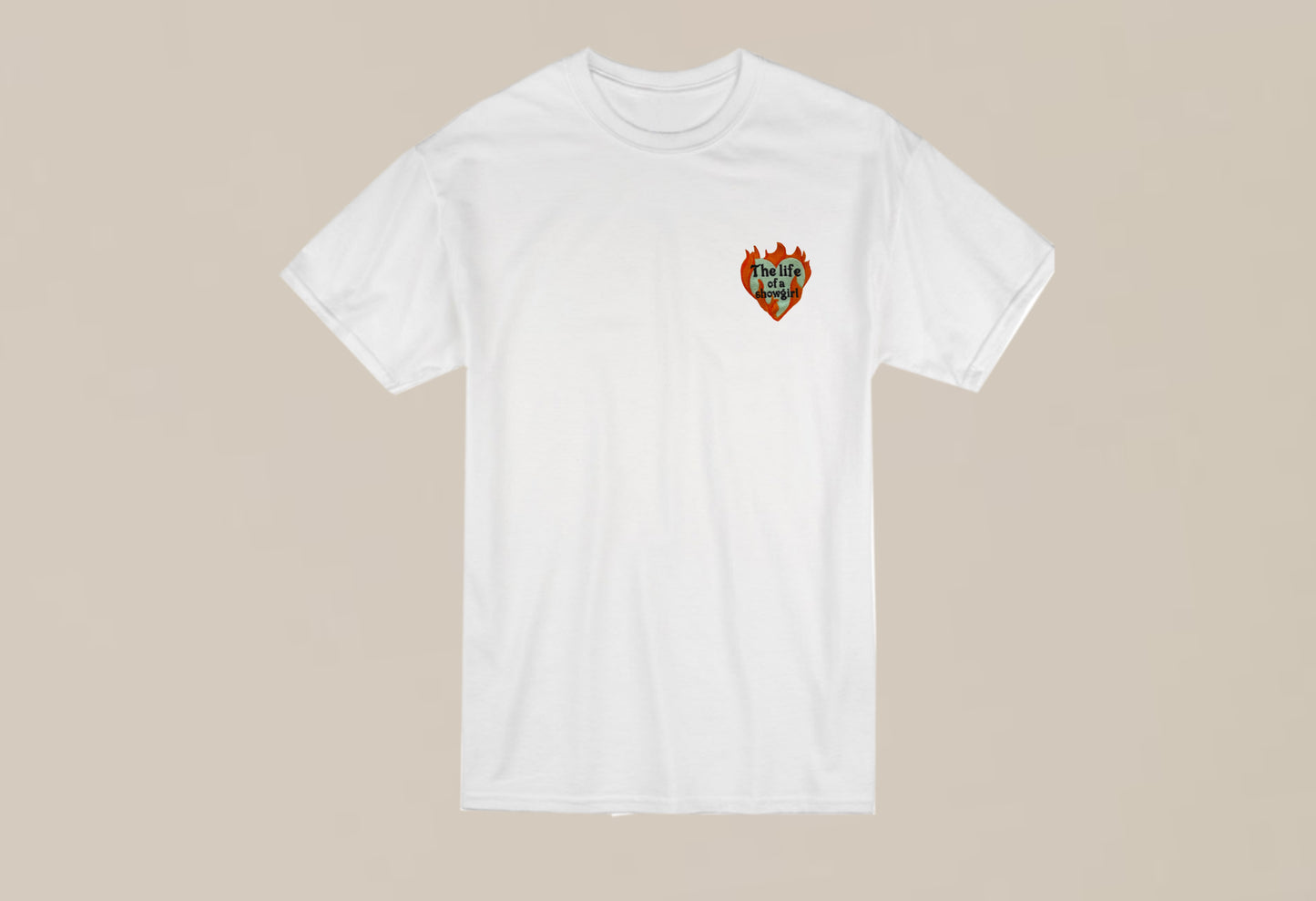 Playera Corazón Life of a showgirl