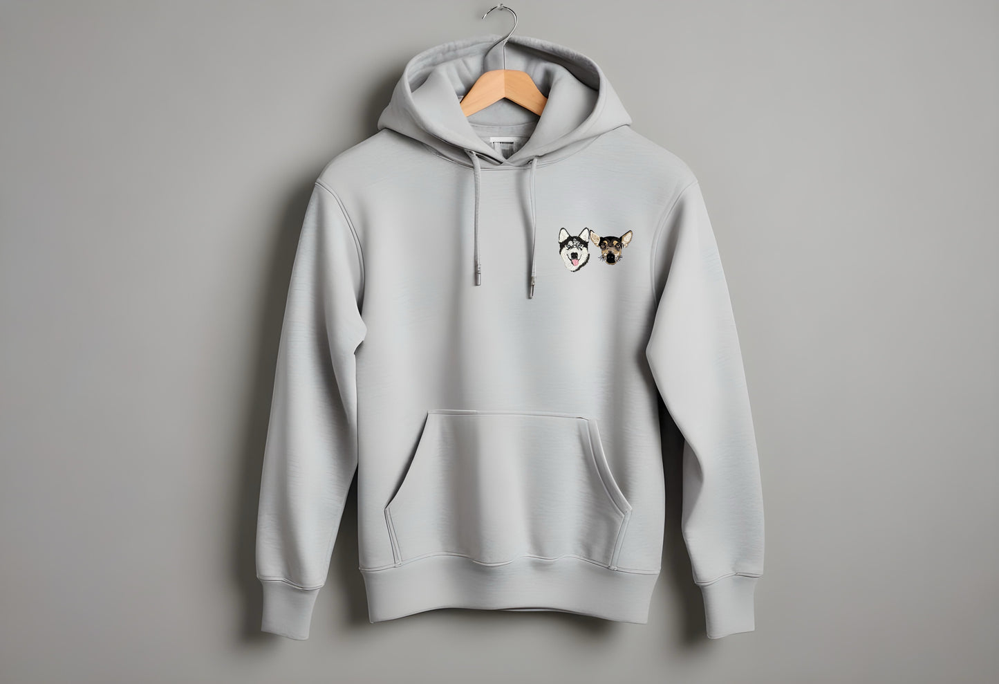 Sudadera con DOS bordados de mascotas  personalizado