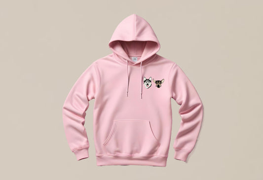 Sudadera con DOS bordados de mascotas  personalizado