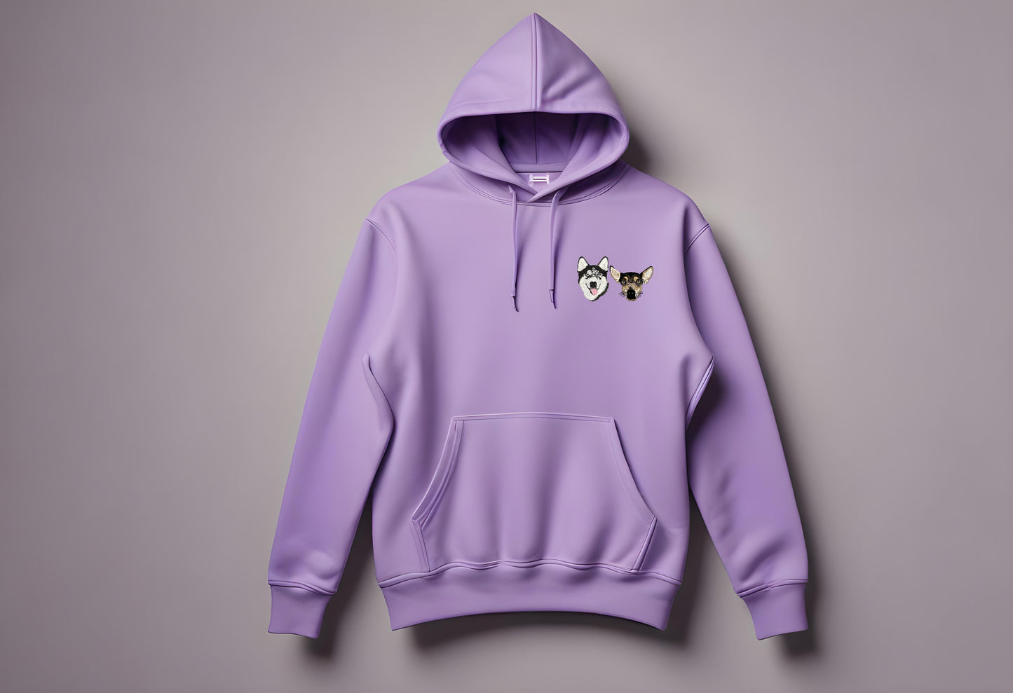 Sudadera con DOS bordados de mascotas  personalizado