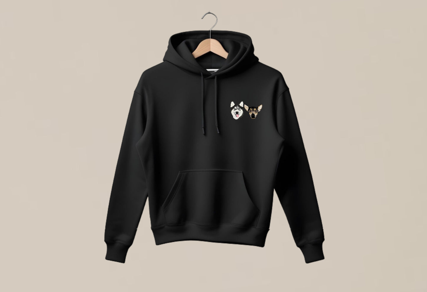 Sudadera con DOS bordados de mascotas  personalizado