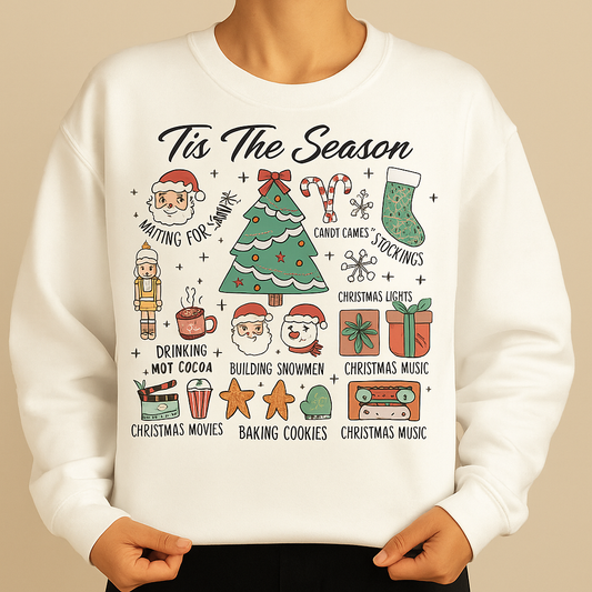 Sudadera "Tis the Season" impresión DTG