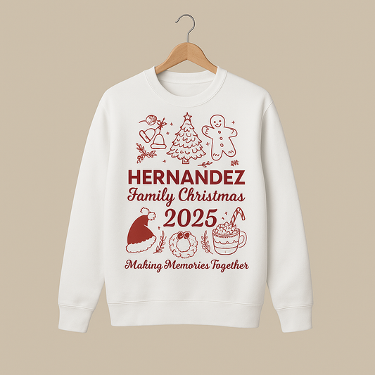 Sudadera Navideña Personalizable impresión DTG