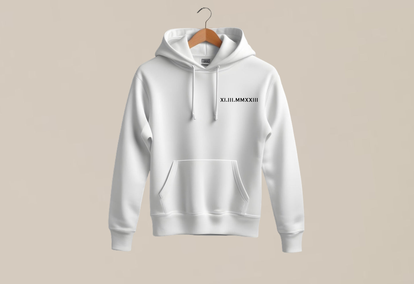 Sudadera con bordado de fecha